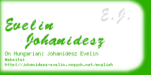 evelin johanidesz business card